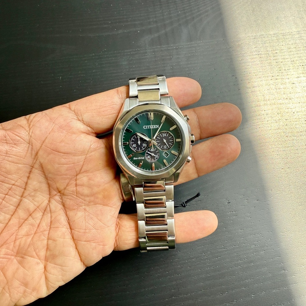 Brand New Citizen Chronograph Watch Green Dial